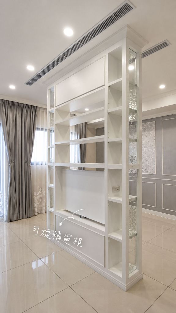 客廳可旋轉電視櫃設計